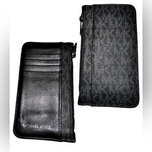 Men’s- Michael Kors- Black Logo Slim Wallet- EUC